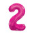 Pink Number 2 Balloon - 34" Foil