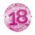 Age 18 Balloon - Pink - 24" Clearview