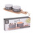 Geo Serving Bowls Set of 2 On Bamboo Tray from Country Baskets
