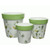 Happy Life Terra Pot With Pattern Set Of 3