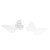 White Butterfly Shaped Place Card