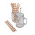 Paper Straws Stripped Rose Gold P25 from Country Baskets