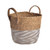 Basket Grey & White Design 25cm from Country Baskets