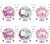 Birthday Girl Small Badges 6 Assorted from Country Baskets