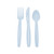 Light Blue Assorted Cutlery (Knife, Fork, Spoon) (x18) (12/72)