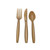 Gold Assorted Cutlery (Knife Fork Spoon) (x18) (12/72) from Country Baskets