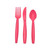 Hot Pink Assorted Cutlery (Knife, Fork, Spoon) (x18) (12/72)