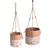 Terracotta Style Hanging Pots With Flower Design S2