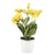Artificial Pansy In Tin Pot Yellow 25 cm from Country Baskets