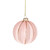 Bauble Glass Frosted Light Pink 8Cm