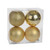 Gold Shatterproof Baubles (12cm) (4 pieces)