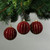 Red 8cm Velvet Baubles with Glitter