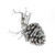 Cone And Twig Clip Silver from Country Baskets