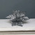 Glitter poinsettia PICK Pewter