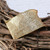 Gold Glitter Ribbon Wire Edge - 63mm x 10yds from Country Baskets