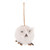 Cute Owl Hanging Decoration White 6cm