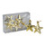 Hanging Star Tree Decoration Gold X6