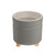 Ribbed Grey Pot On Legs Sand Finish 16.7cm