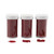 Mini Glass beads, red, size 0,6-0,8+1,5-2+3 mm, 3x45 g/ 1 pack