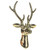 Deer Head Dec Gold 15Cm