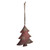 Metal Hanging Tree Red With Snowflakes 11Cm