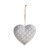 Metal Heart White Hanging Dec 11Cm