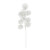 Glitter Feather Leaf Stem White from Country Baskets