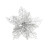 Silver Poinsettia with Clip - 9 Inch from Country Baskets