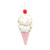 Ice Cream Cone - Pink - 6 Inch