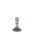 Flora Electroplate Silver Glass Candlestick 10cm