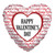 Happy Valentines Day Red & White Balloon (17 Inch) from Country Baskets
