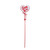 Heart wooden pick with LOVE red/white 50cm pk10