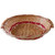 Oval Tray Golden with Red Detail