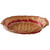 Oval Tray w/Red Detail Wooden Handles (20)  UNLINED