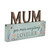 The Cottage Garden Letter Mantel Plaque "Mum"