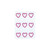 Pink Heart Stickers x9 (36/288)