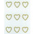 Gold Heart Stickers x9 (36/288)