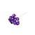 Pk12 Ribbon Rose W/Diamante Purple (10/100)