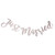 Just Married Banner Silver Glitter