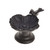 Cast Iron Poppy Bird Feeder With Base In Antique Rust Brown