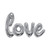 Balloon Giant Love Script Silver