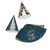 'Happy New Year' Navy & Gold Party Hats 10 Pack 