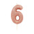 Candle Glitter Number 6 Rose Gol from Country Baskets