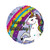 18" Birthday Unicorn and Rainbow Balloon