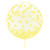 Vortex Coloured Spotted Sphere Balloon 18" Yellow from Country Baskets