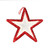 5-Point Star Ornament -Red/White -360Mm