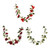 Poinsettia Garland Red/Dark Red/Ivory 3Ast 180Cm