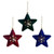 Star With Gold Snowflake Hanging Decor 3 Assorted from Country Baskets