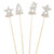 Pick Wooden Glitter 4 Assorted Silver 36Cm from Country Baskets