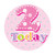 Age 2 Female Party Badge (15cm) (6) from Country Baskets